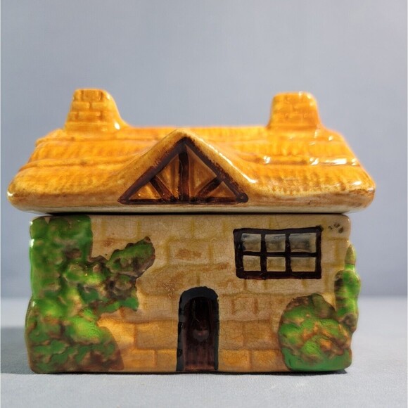 Cottage Butter Dish Beswick Pottery Pot Jam Preserve Marmalade VTG Hand Painted - Picture 8 of 8